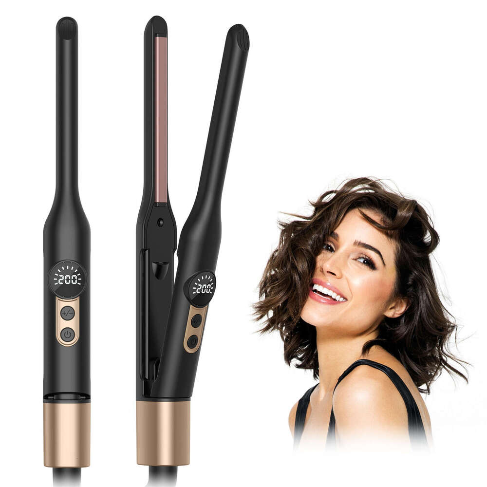 Famous Brand Designer Constant Temperature Digital Display Egg Roll Wave Hairstyle Narrow Version Net Red Travel Iron Household Straight Hair Curling