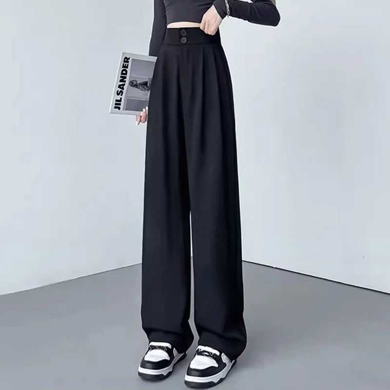 Lady Baggy High Waist Suit Pants Women Classic Designer Straight Leg Trousers Girls Fashion Casual Daily SlacksT251022