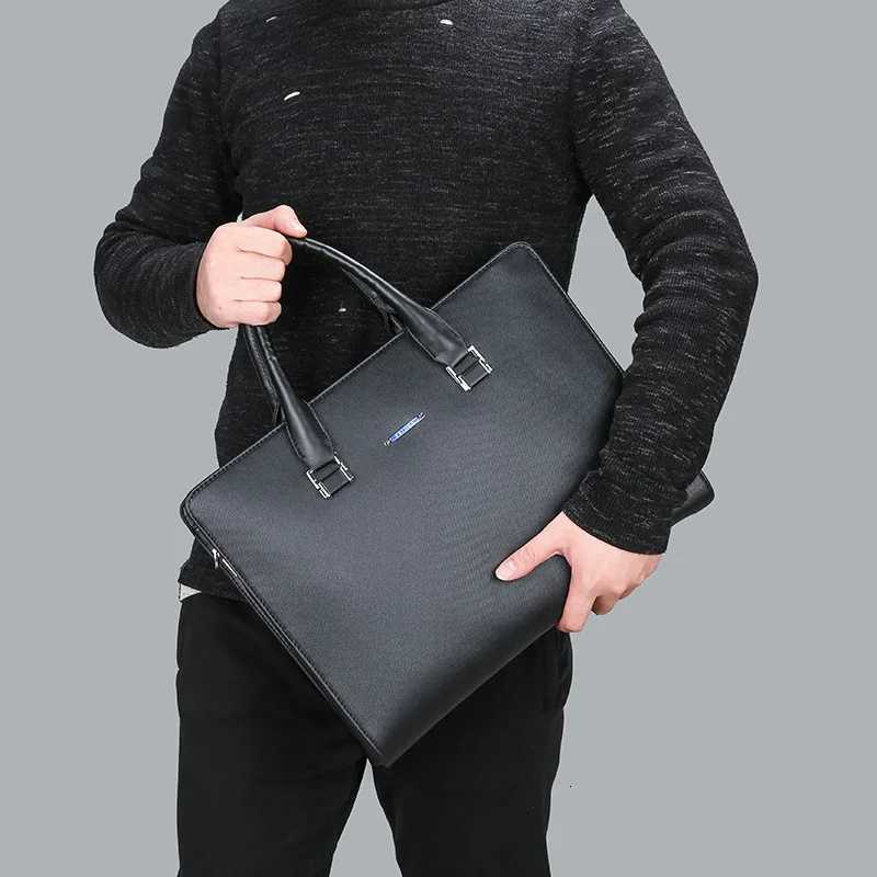 Designer Briefcase Bag For Men Executive Laptop Leather Handbag Shoulder Business Male Messenger Crossbody Square Bag Suitcase W251022