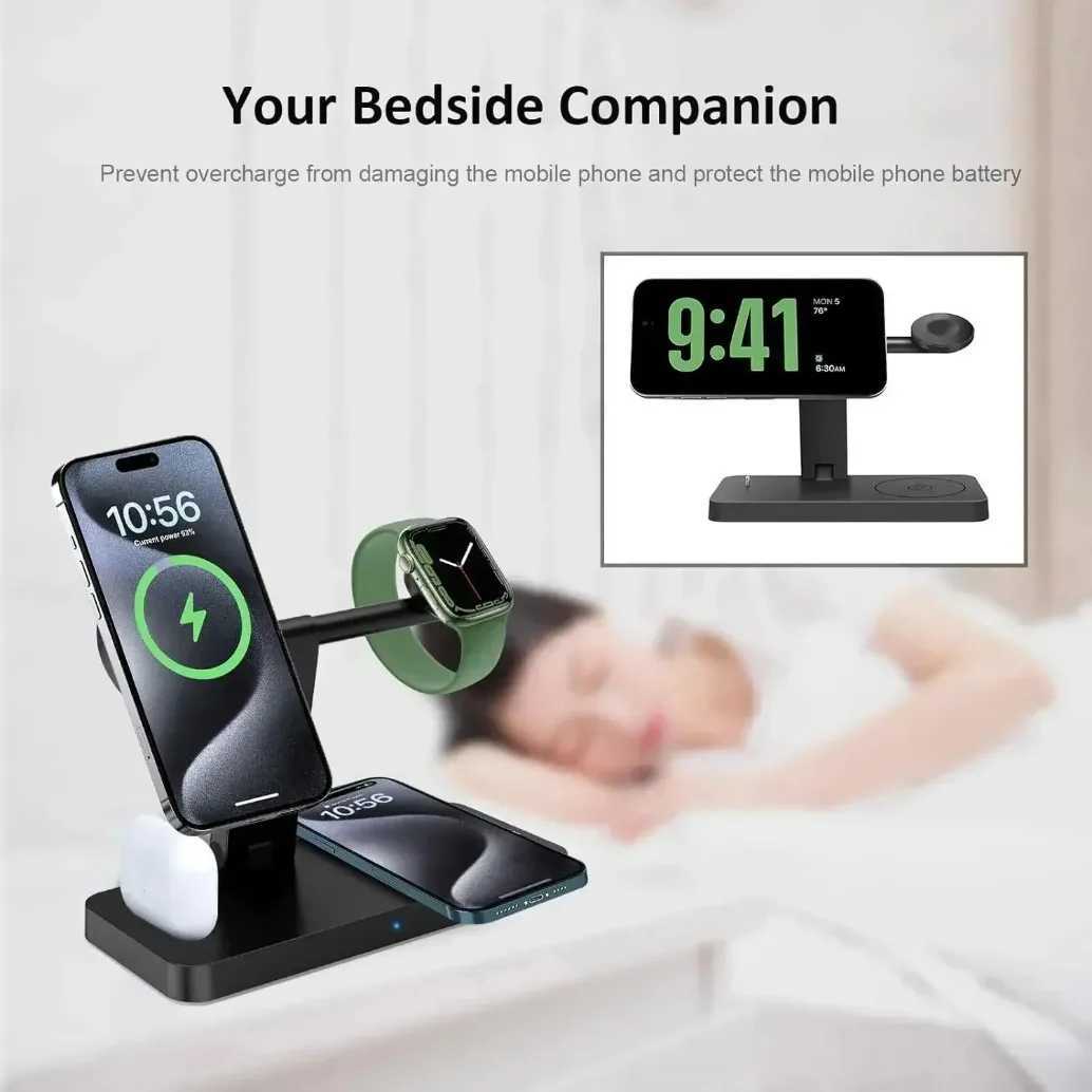 Foldable 100W Magnetic Wireless Charger 4in1 Phone Charge Dock For iPhone 1612 Watch AirPods4 Pro Fast Charging J251114