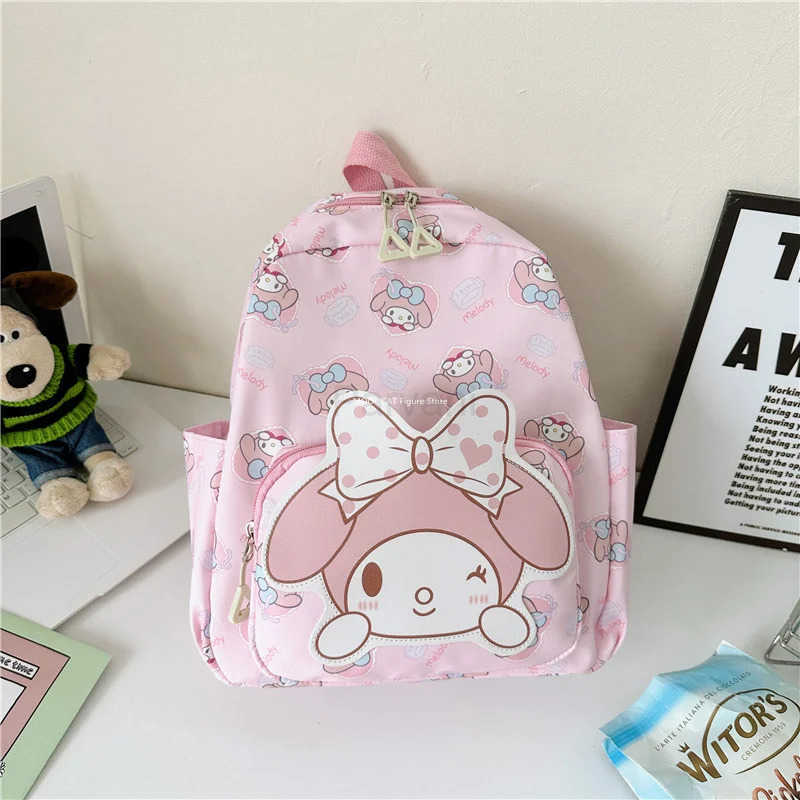 Sanrio Kid Schoolbag Backpack Hello Kitty Kuromi Cinnamoroll Printed Backpack Student School Supplies High Capacity Shoulder Bag L251022