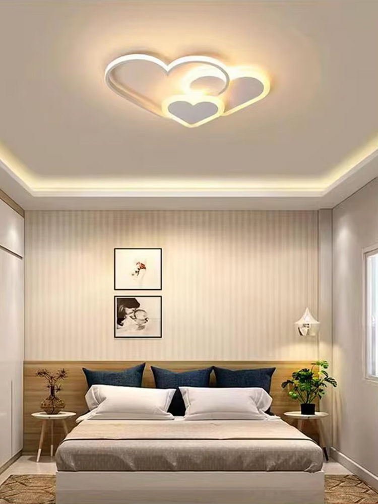 Children's Room LED Ceiling Light Modern Study Lighting Fixtures Creative White Pink Pentagram Ceiling Lamps