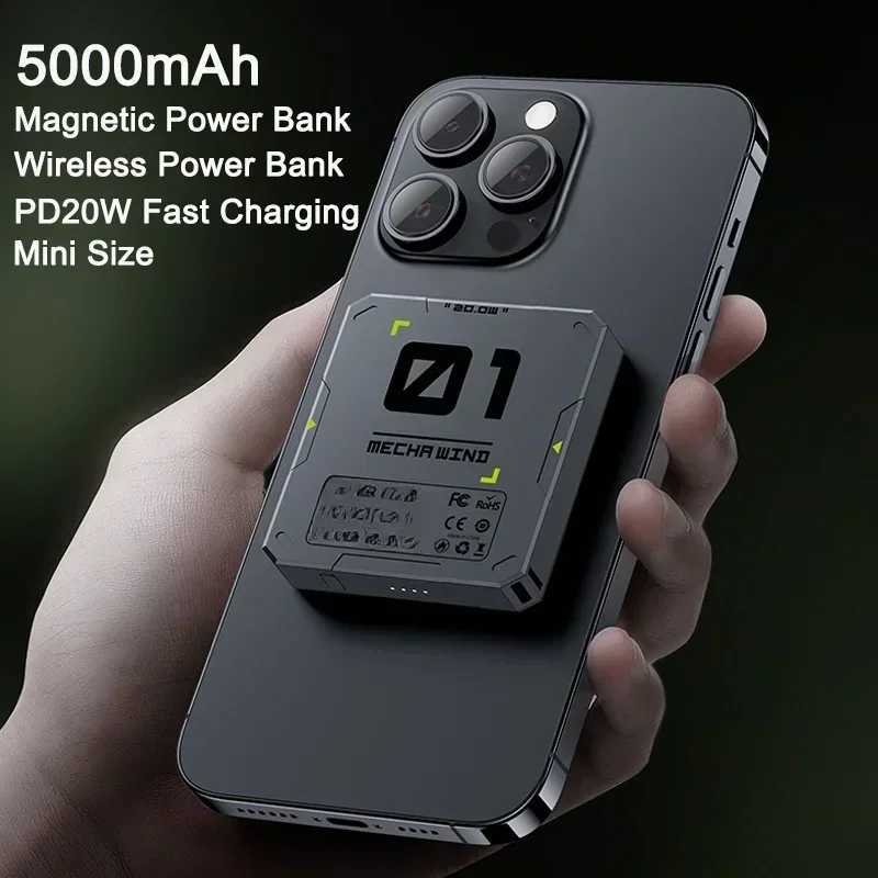 15W 5000mAh Wireless Fast Charging Mini Powerbank For IPhone Portable External Battery Charger Phone Power Bank J251114