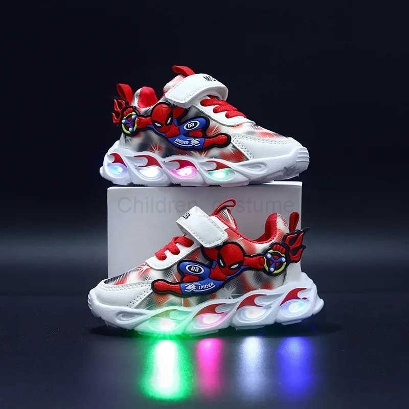Disney New kids cartoon SpiderMan light cute Casual shoes soft sports shoes for gift EU size 2130 H251022