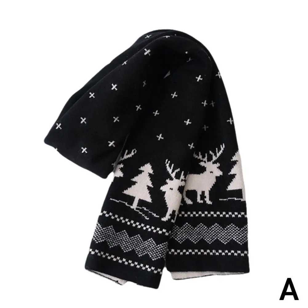 2025 Santa Claus Knitted Red Scarf Womens Autumn And Versatile Winter Scarf Year Student Couple Version New Gift Warm Kore B5W2 J251022