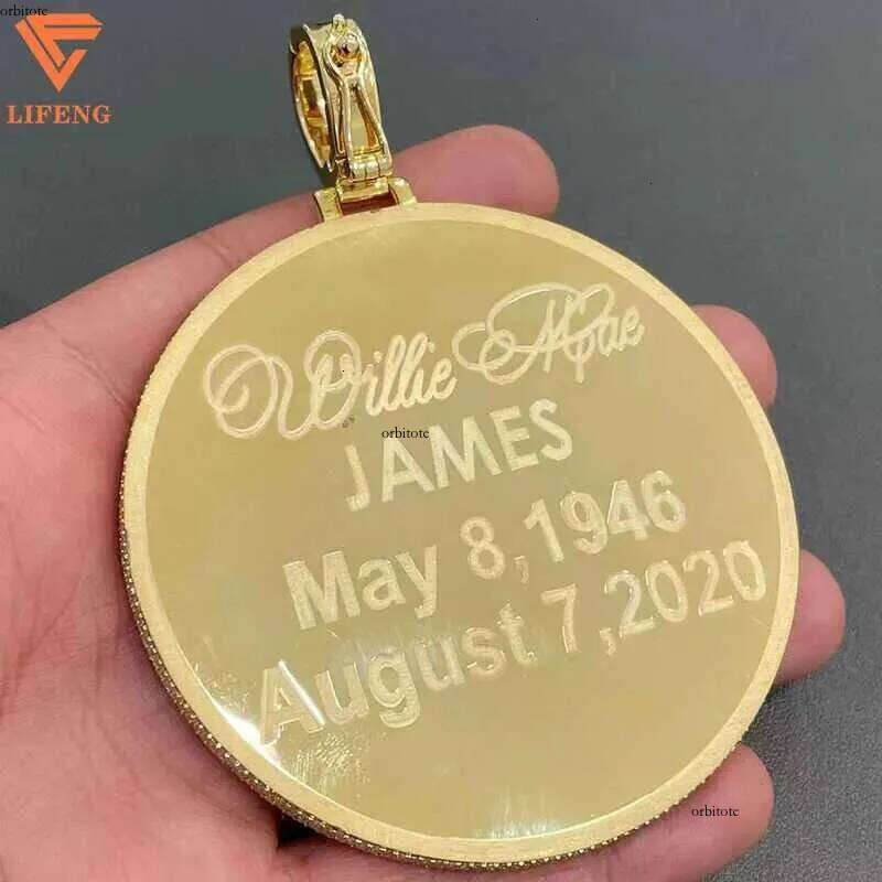 Custom Hip Hop Mens Jewelry Vvs Moissanite Iced Out Jesus Sterg Sier Gold Rapper Pendant Necklace