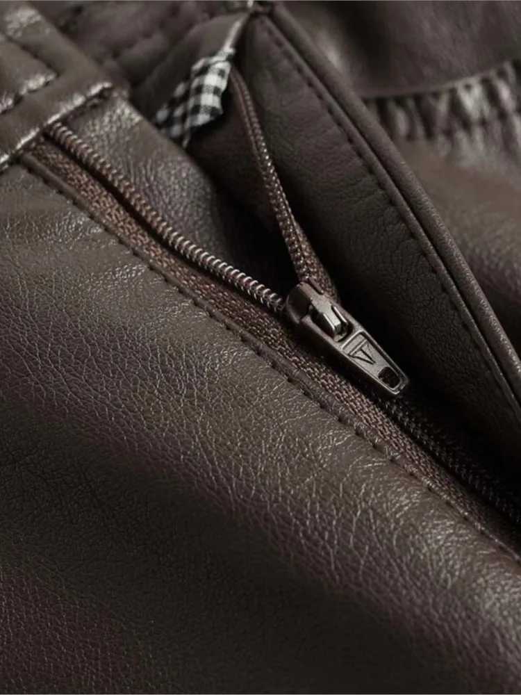 ZUZK High Quality Women PU Leather Wed Leg Pants Autumn Winter Fashion Warm Long Leather Pants Elegant LeatherTrousersT251022