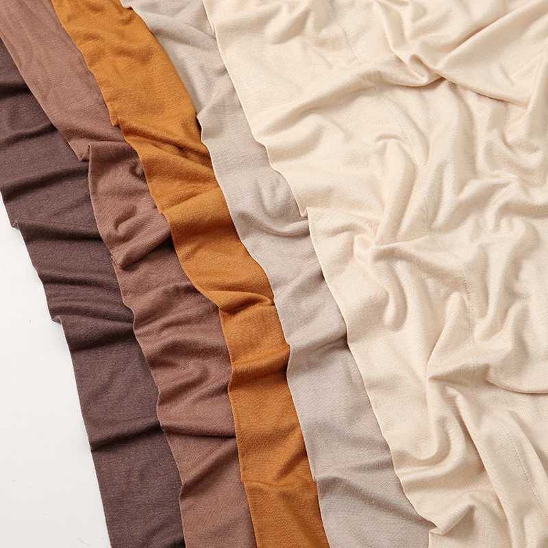 Hot Sale Modal Jersey Hijab Triangle Scarf Woman Muslim Hijab Shawls Ladies Soft Wraps Solid Color Islamic Headband Turban J251118