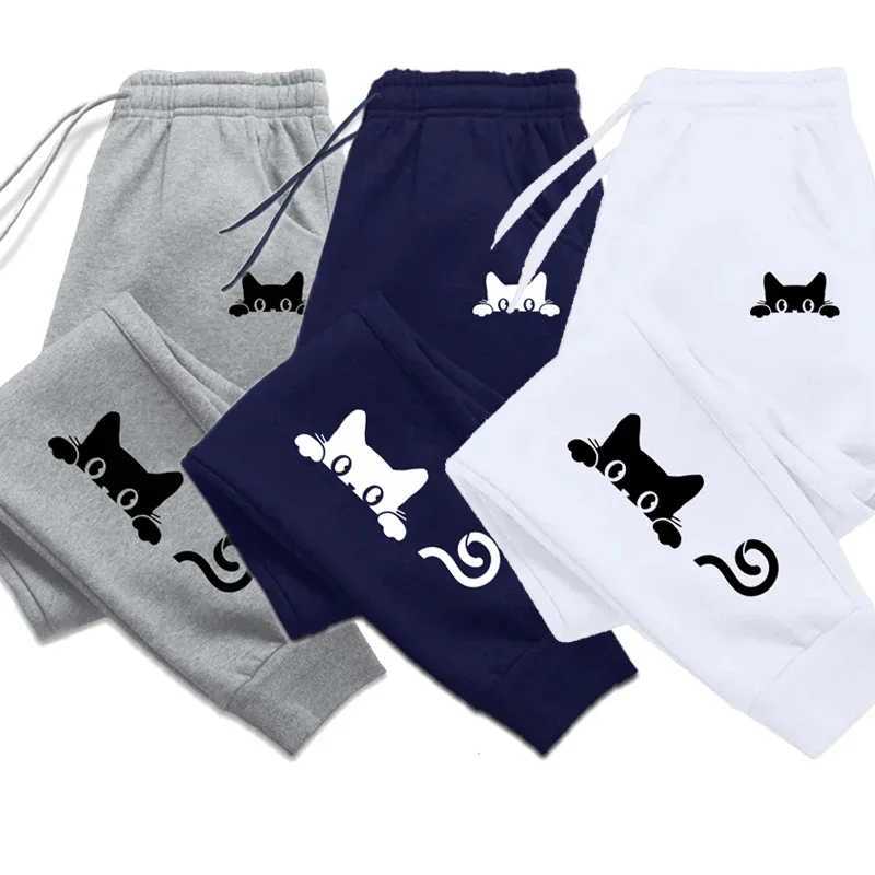 Cute Cat Printed Womens Sweatpants Daily Casual Fashion Trousers Sports Jogging Sweat Woman Pants Outdoors Street Hot Sale PantsT251022