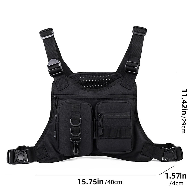 Tactical Molle Front Chest Rig Vest Bag Outdoor Sports Travel Mens FIshing Hiking Camping Trekking Training Backpack 251014
