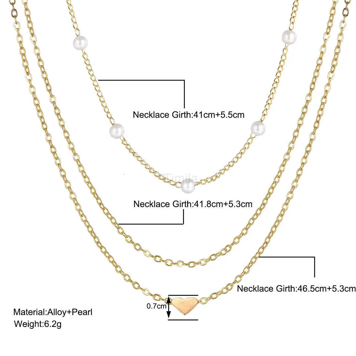 LATS Multilayer Pearl Cross Love Heart Pendant Necklaces for Women Gold Color Fashion Collarbone Neck Chain 2024 Trend Jewelry U251022