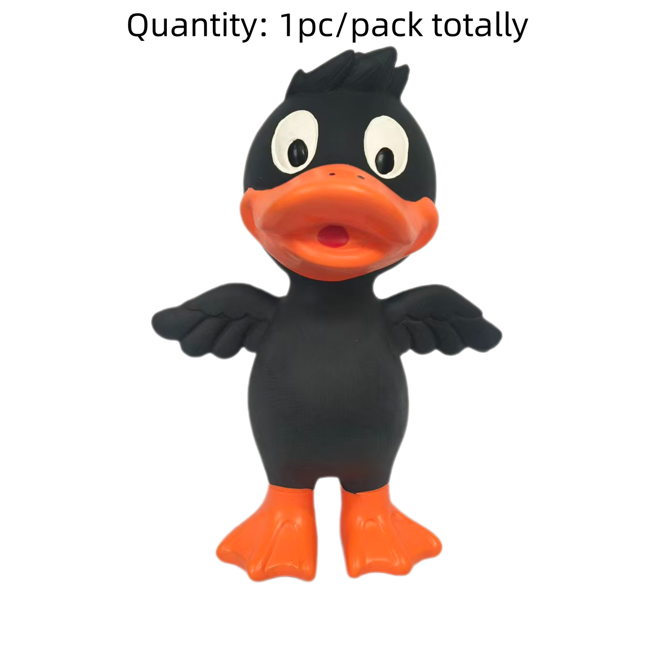 Latex Screaming Duck Dog Toy Soft Natural Rubber Squeaky Chewy Sound Interactive Canine Pet Toys with Bright Colors for Large Dogs 1pc/Pack