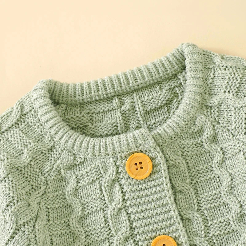 Winter Baby Rompers Clothes Solid Long Sleeve Knitted born Boys Girls Jumpsuits Hats Outfits Sets 018m Autumn Infant Costume 251022