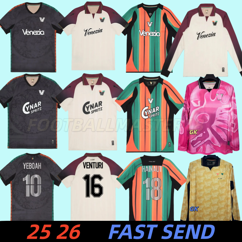 25 26 Venezia FC Soccer Jerseys ARAMU FORTE Venise 2025 2026 BUSIO football Shirts Home Away 3rd Adult Kids Kit Jersey