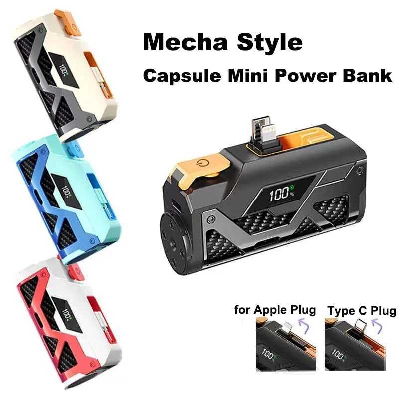 10000mAh Mini Capsule Power Bank Portable External Battery Dual Plug Fast Charging Powerbank For iPhone 16 J251114