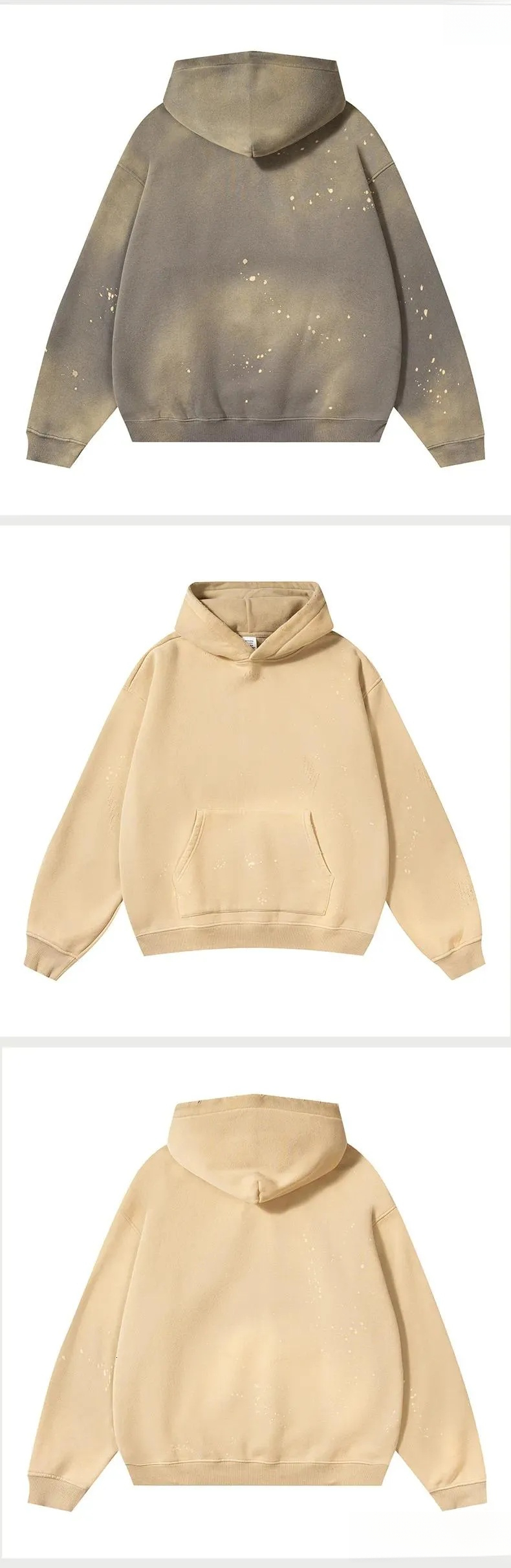 Men's Hoodies Vintage Acid Designer Hoodie Jacket Tracksuit Men Polo Veste Coat Washed Hoodie Distresses Pullover Oversized Causal Street Fashion