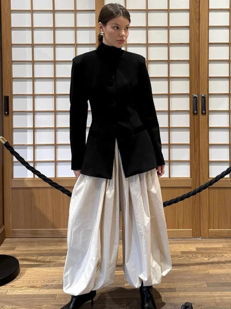 Trendix Casual Loose Lantern Pant Women Summer Fashion Solid High Waist Drawsting Ankle Trouster Street Party Bloomers Pants 251022