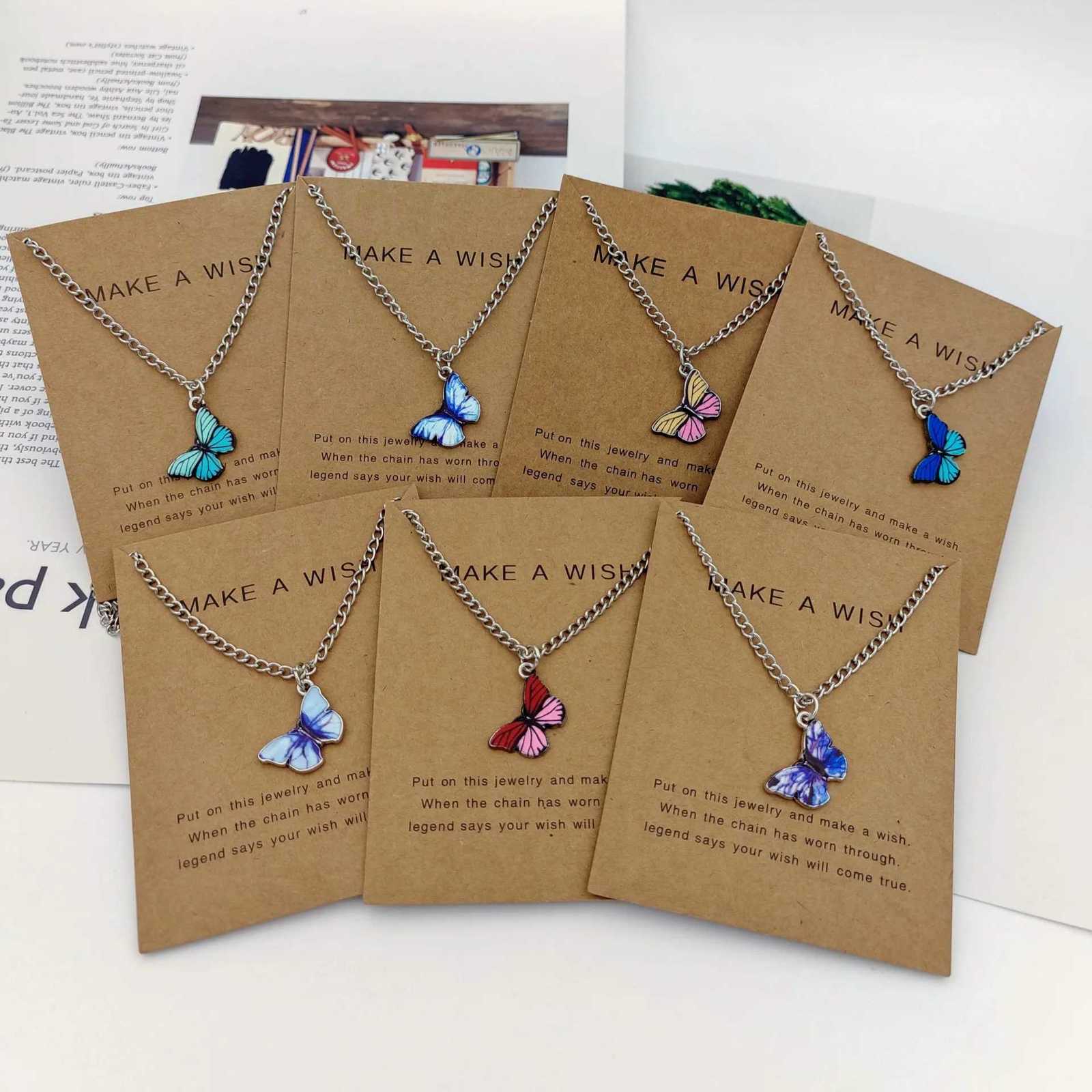 New Trendy Alloy Cute Elegant Luck Butterfly Beautiful Pendant Necklaces for Women Fashion Jewelry Dropship V251022