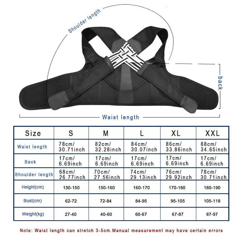 Back Brace Posture Corrector for Women and Men Shoulder Straightener Adjustable Full Back Support Upper and Lower D2510221