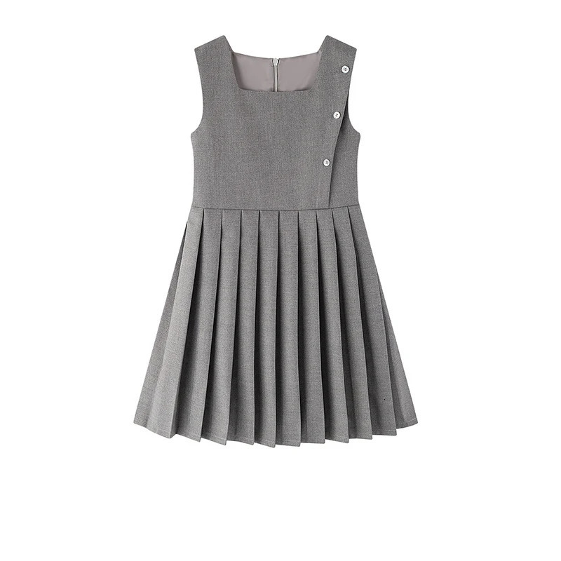 Preppy Young Girls Blazer Dress For Child School Occasion Costumes Elegant Girls Suit Formal Pleated Dress 4 5 6 8 9 10 11 12 14 251021