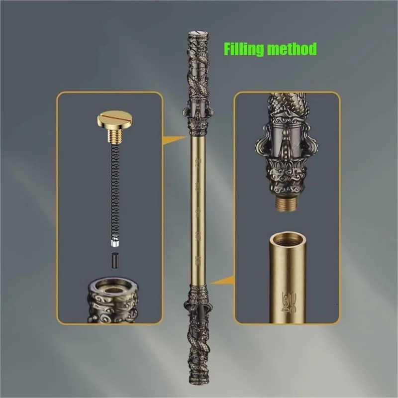 Cool Vintage Turbo Lighter Retro Brass Nunchaku Toy Rare Gadgets For BBQ Candles Outdoor Camping Gift For Men No Fuel C251022