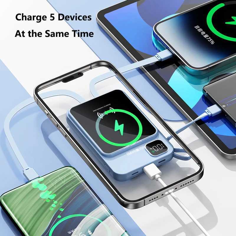 10000mAh Power Bank Built in Cable Magnetic Wireless 225W Fast Charger Powerbank for iPhone 17 16 J251114