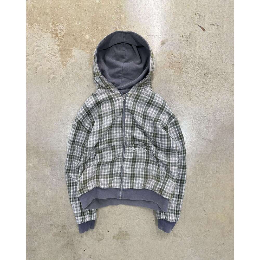 Ins Style Double-Sided for Men, Autumn Street Fashion Hooded Cardigan Sweatshirt