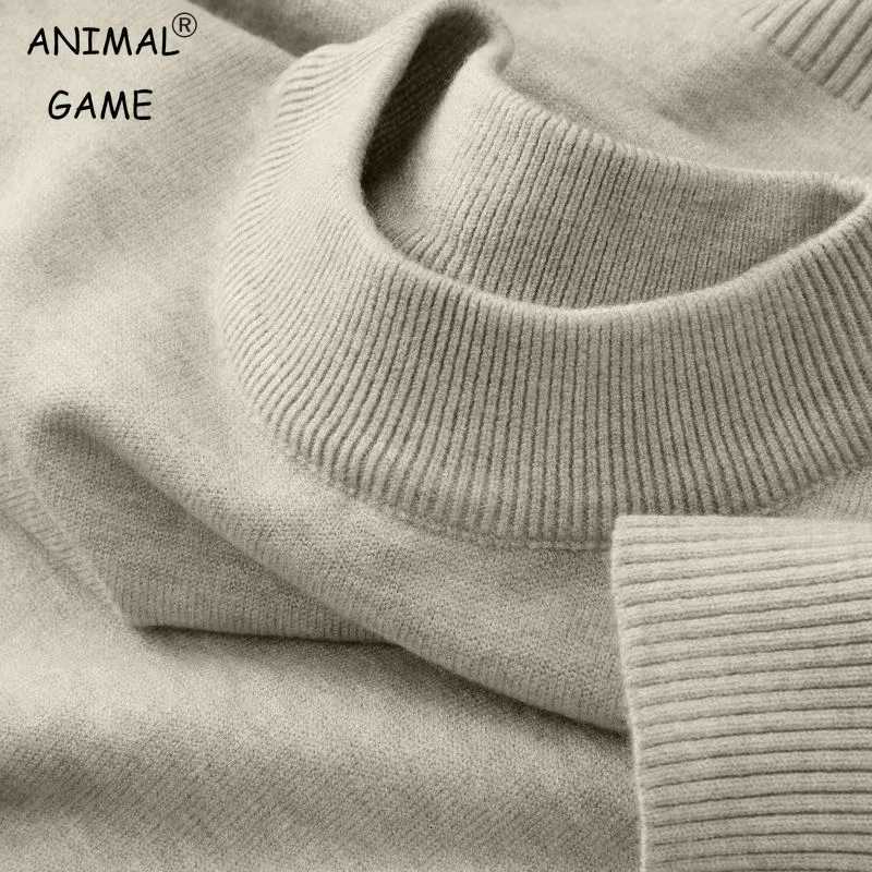 New Mens Casual Mock Turtleneck Sweaters Long Sleeve Thermal Pullover Autumn Basic Lightweight Streetwear Knitted Coat TopsXJ251022