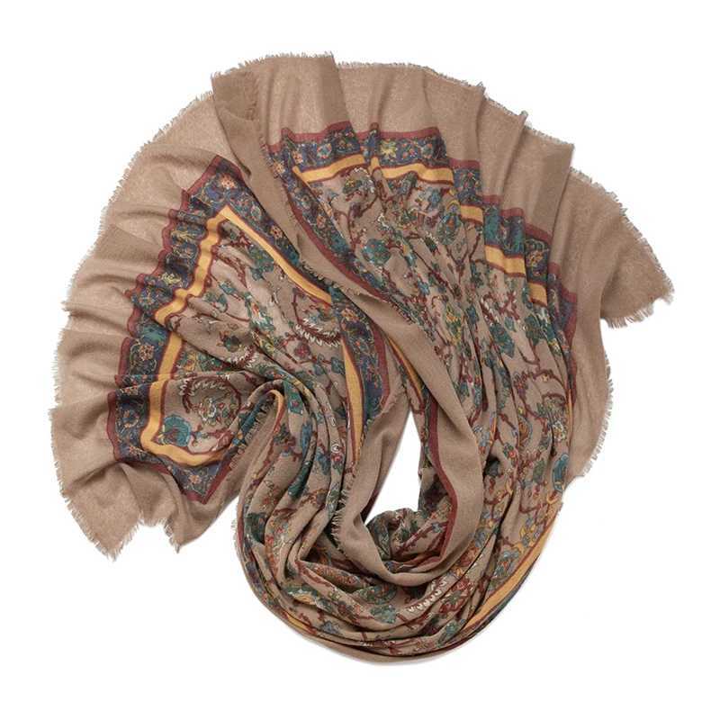 100 Wool Square Head Scarves Women Elegant Lady Carf And Warm Shawl Long Animal Print Stoles Bandana Scarf Hijab Beach Blanket J251129