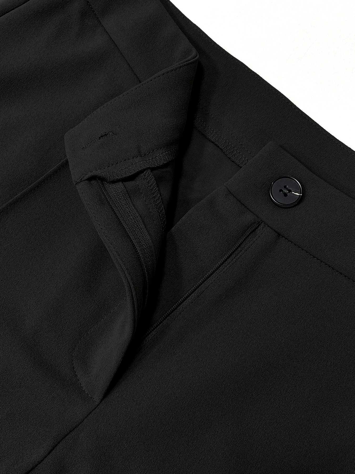 Womens Plain High Waist Straight Leg Pants Chic Casual Comfy Zipper Button Trousers for Daily Wear Pants for WomenT251022