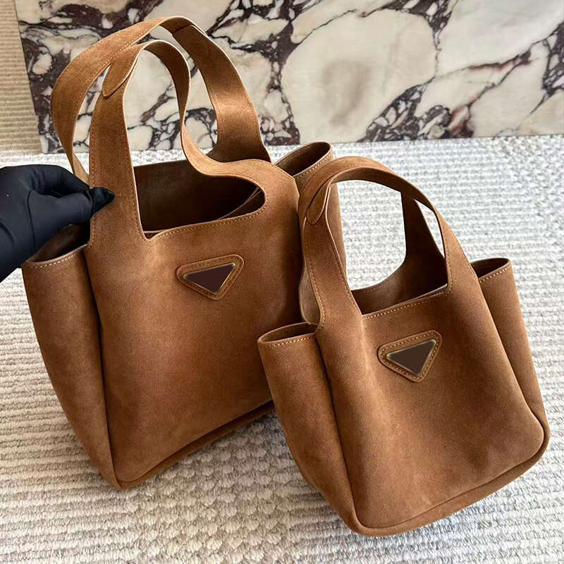 Designer Suede Brown Luxury Women Totes Handbags Mini Bucket Bags Fashion Leather Crossbody Shoulder Bag