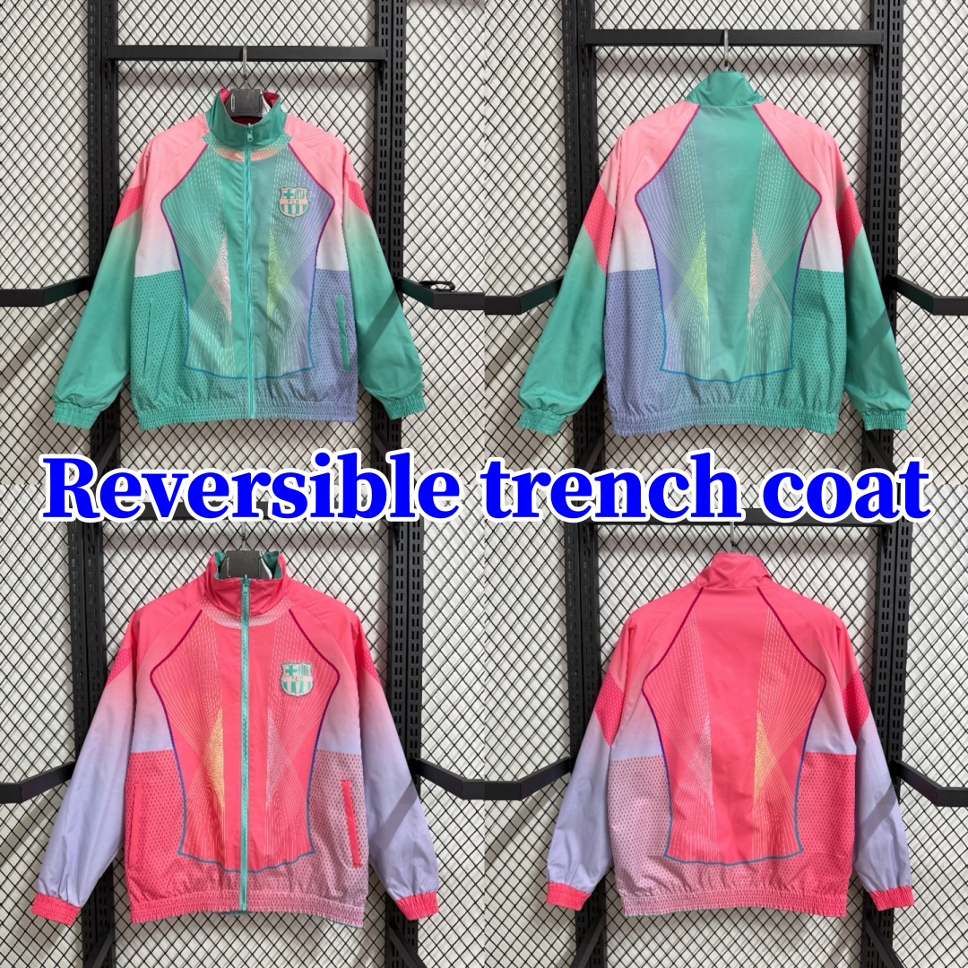 2025 2026 Barcelonaes Double-sided Wear Sports Leisure Jacket tracksuit soccer TRACKSUIT LAMINE YAMAL soccer Barce soccer men waterproof windbreaker