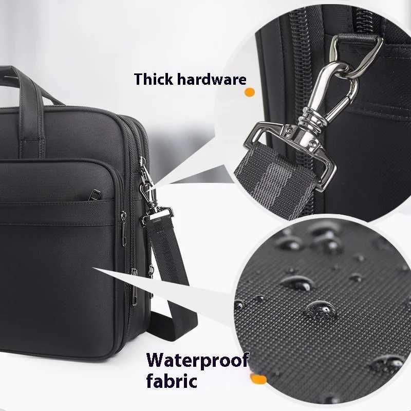 Large Briefcases For Men Canvas Tote Bag 156 Inch 17 Inch 19 Inch Laptop Case Work Bags Office Messenger Bag W251022
