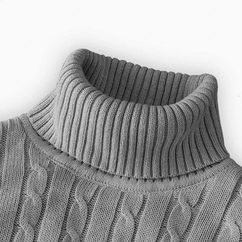 2025 New Mens High Neck Sweater Solid Color Pullover Knitted Warm Casual Turtleneck Sweatwear Woolen Mens Winter Outdoor TopsXJ251022