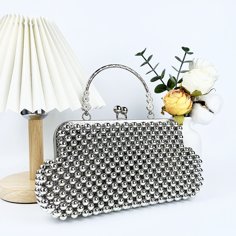 Purses and handbag Clutch purse handmade Pearl decoration Party Wedding Evening bag banquet bag 250319