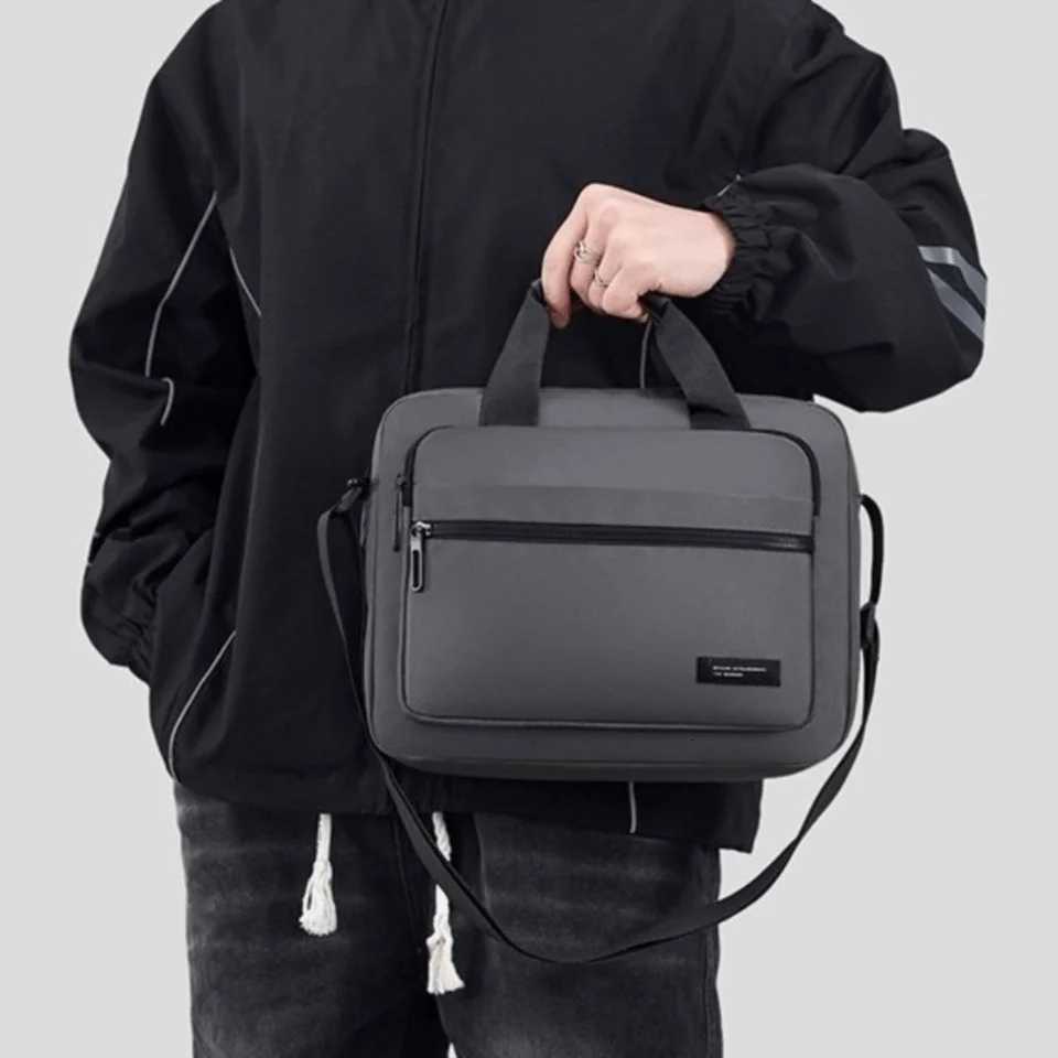 Waterproof Oxford Briefcase Zipper Closure Largecapacity Business Briefcase Multiple Compartments Square Travel Bag Office W251022