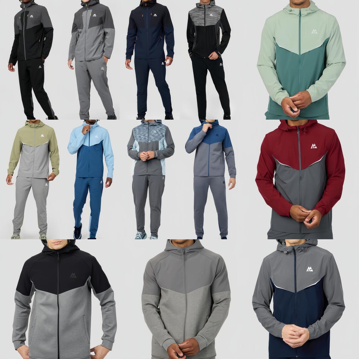 High Quality Monterex Trackuit Tech 3-piece Et Men Trackuit Port Fie Jogging Uit Running Quick Dry Portwear Gym T-hirt Weatpant Set European