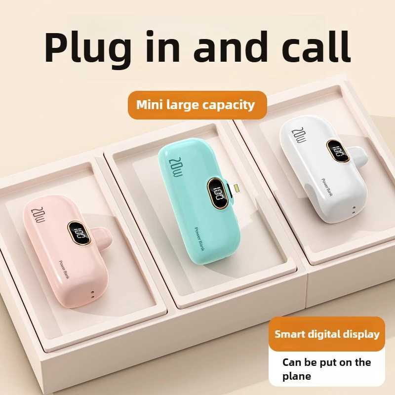 10000mAh Mini Small Capsule Power Bank 20W Fast Charging Portable Pocket Suitable for IPhone Etc J251114