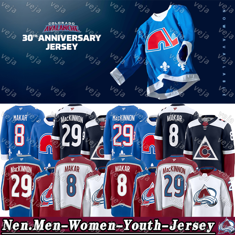 #29 Nathan MacKinnon Jersey Colorados Hockey Jersey 30th Avalanche Jersey #8 Cale Makar #92 Gabriel Landeskog #96 Mikko Rantanen Jerseys