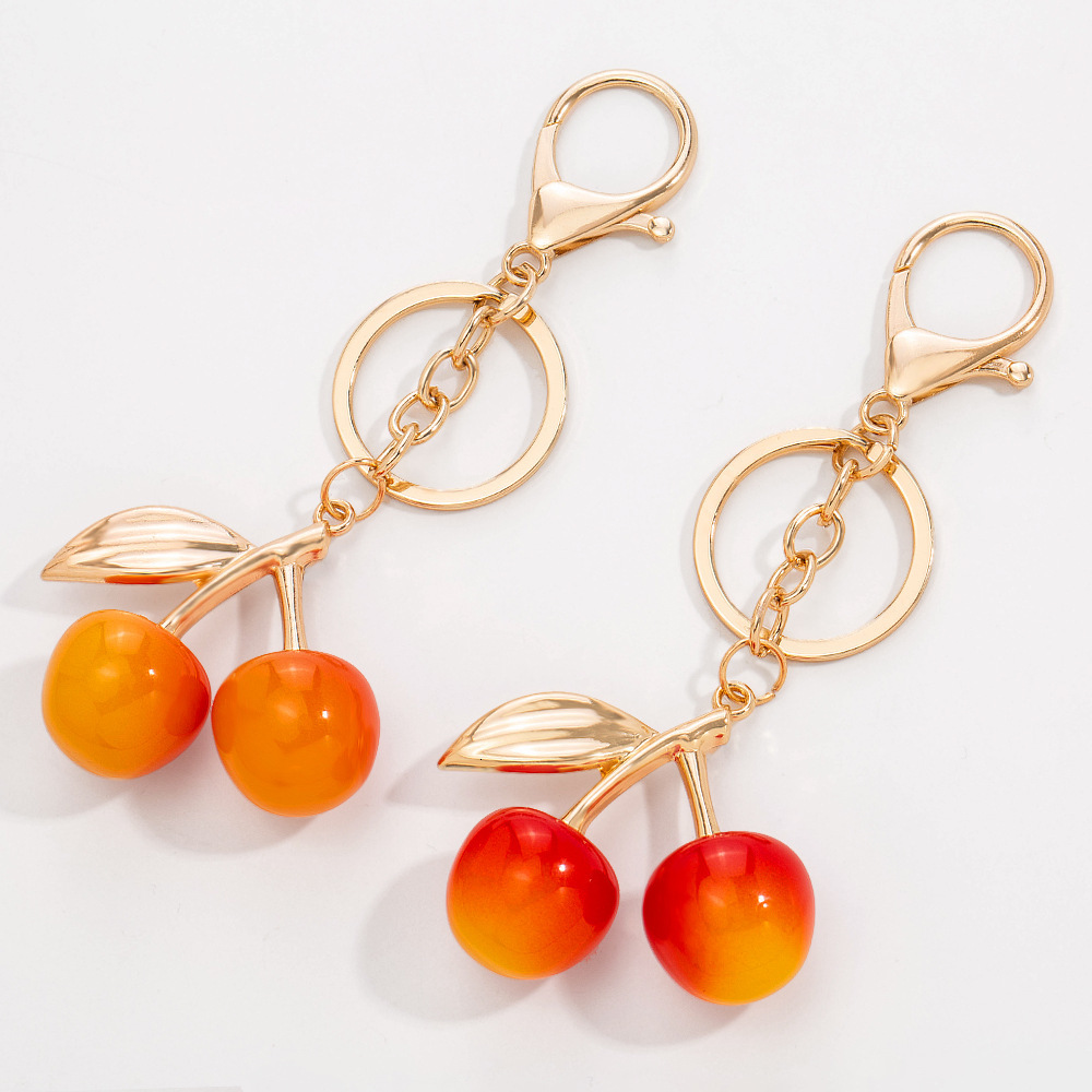 cherry exquisite car keychain multicolor fashion women's bag pendant accessories