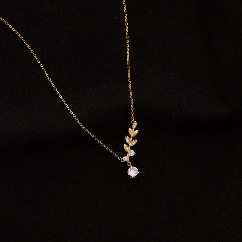 Necklace Designer luxury pendant necklace for Women men Simple Elegant Small Olive Branch Leaf high quality 925 silve plated with gold Festival vacati