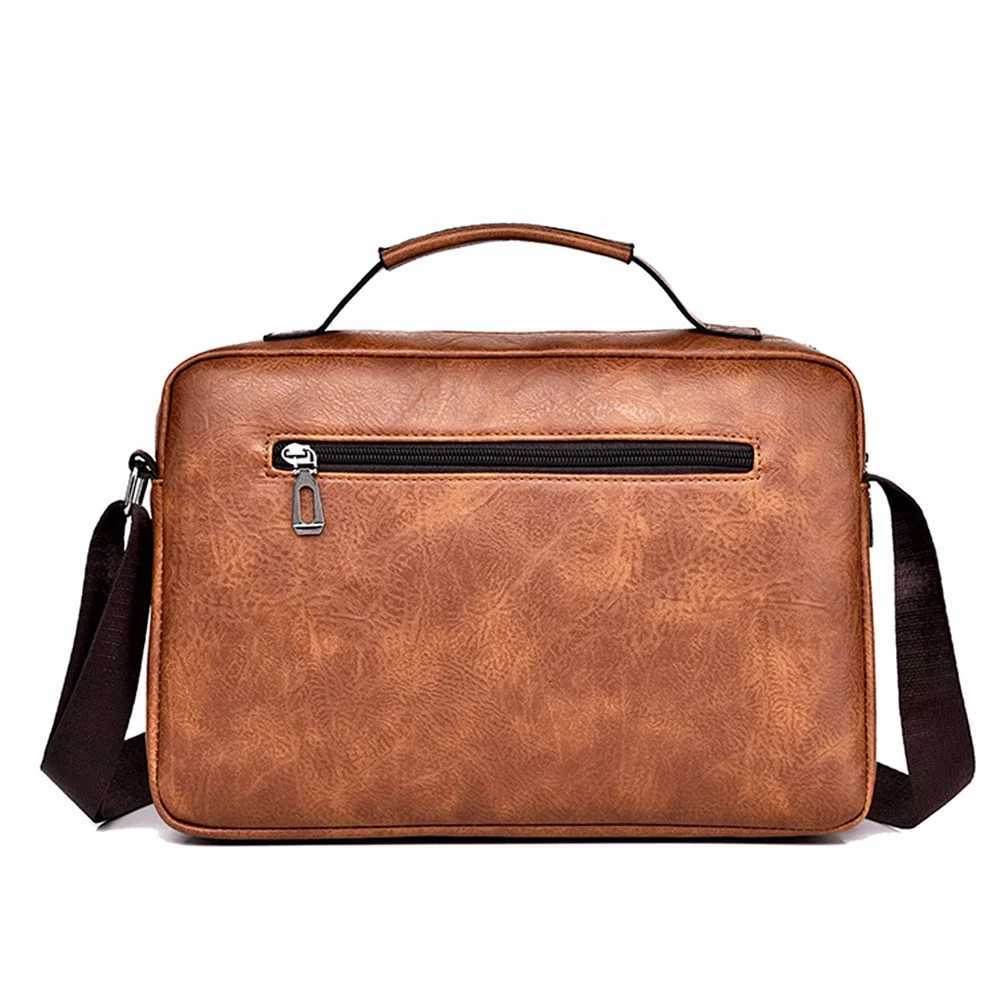 WEIXIER Mens Handbag New Top Bag Crossbody Bag Business Shoulder Bag PU Leather Laptop Mens Briefcase Handbag W251022