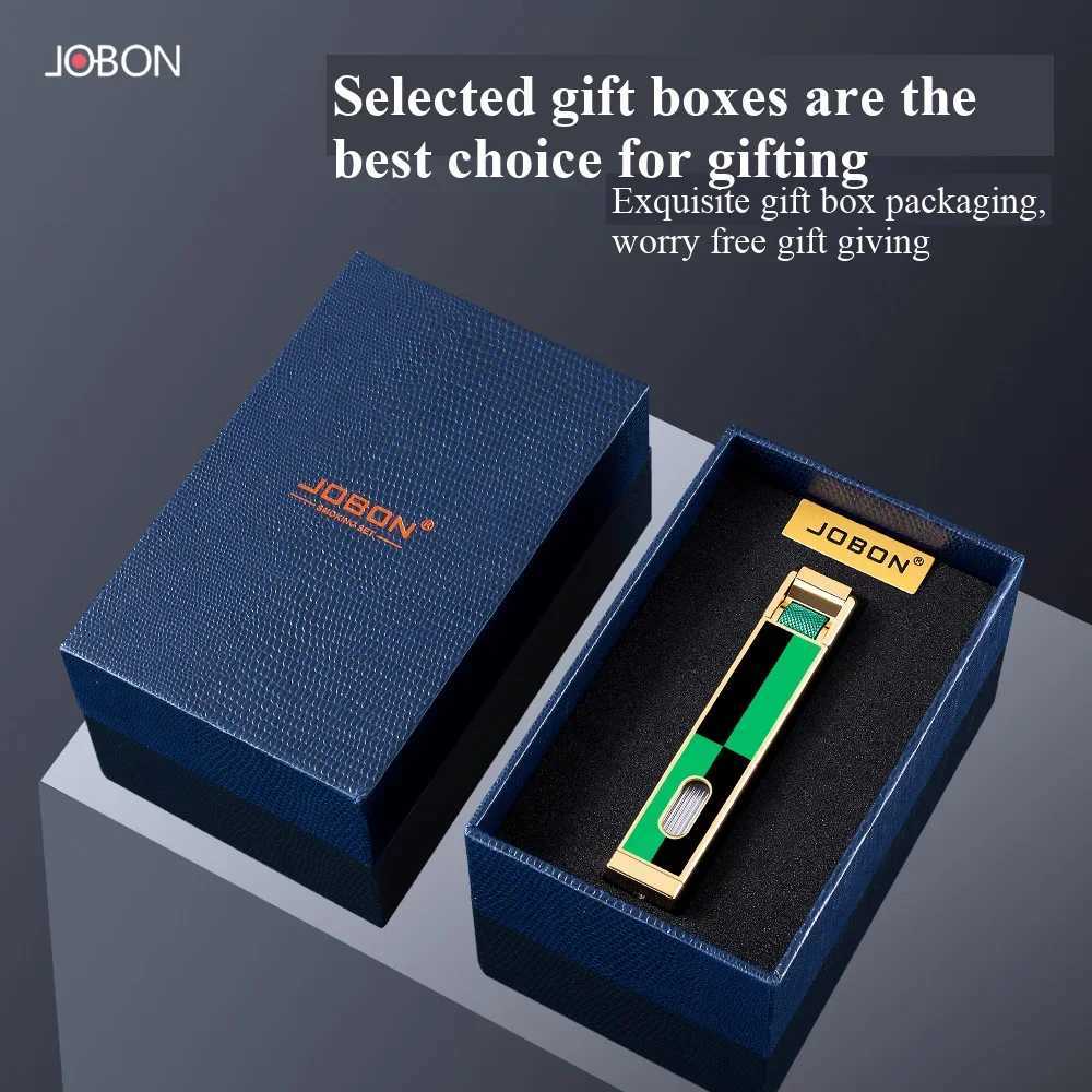 JOBON Mini Fashion Metal Lighter Direct Blue Flame Portable High Beauty Cigarette Accessory Boyfriend Trendy Gift C251022