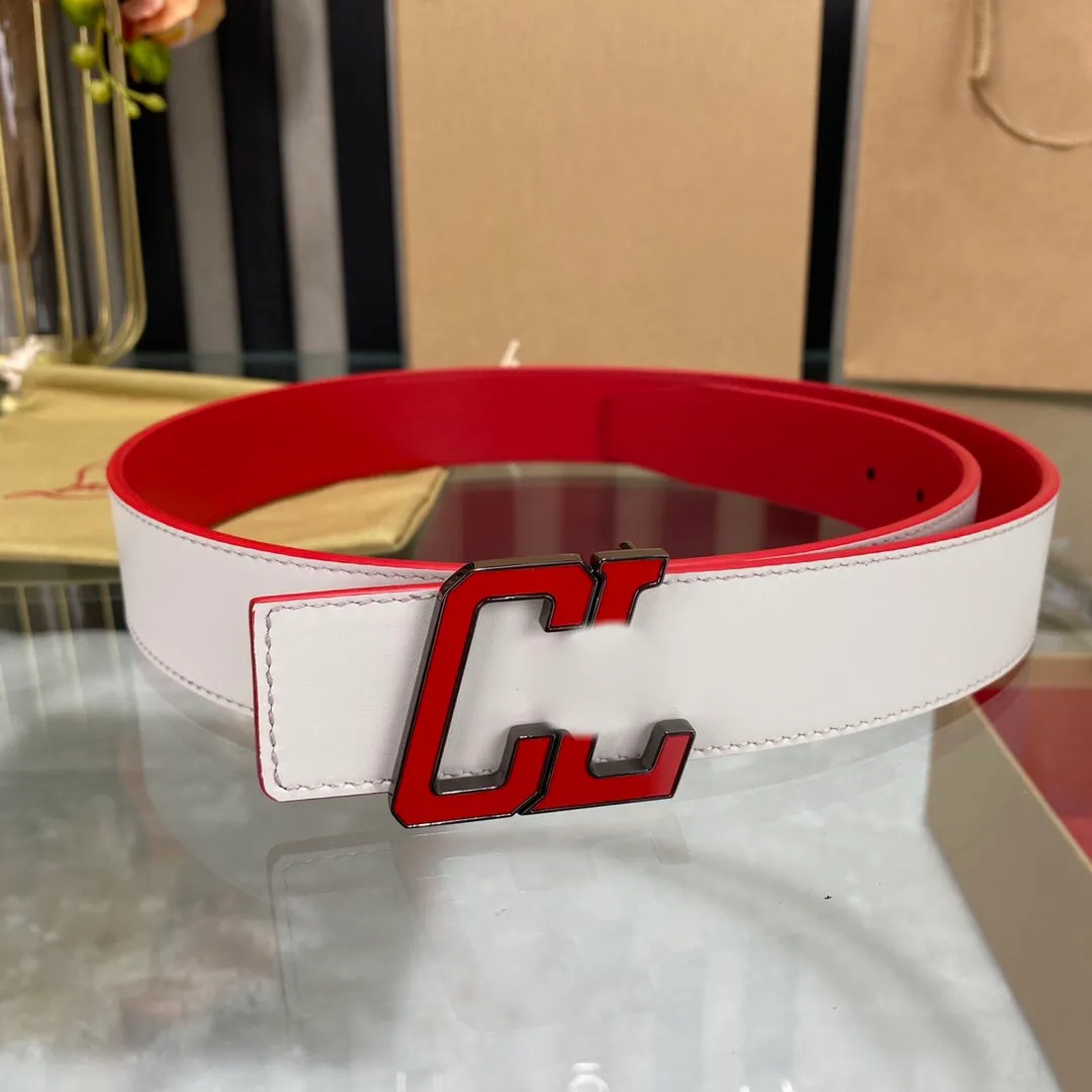 Designer 5A+ Quality Belt Super Stylish Red Upscale CL Real Leather Belts Big Buckle For Men Women Luxurys Genuine Leather Black Red Background Waistb