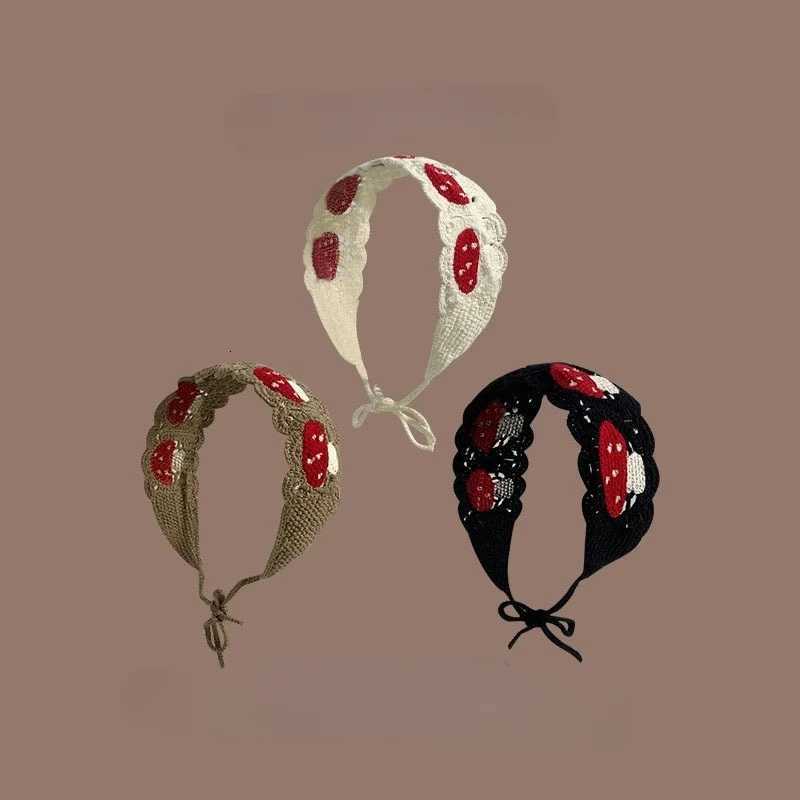 Small Strawberry Headband Crochet Sweet Cute Hair Band Women Scarf Headbands Bandanas Wide Elastic Hairbands Fashion Accessories V251022