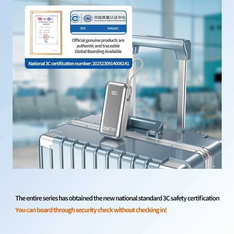 New 65W Super Charger 3C powerbank 20000mah Mobile Phone Backup Battery for IPhone Power bank Charger For laptop J251114