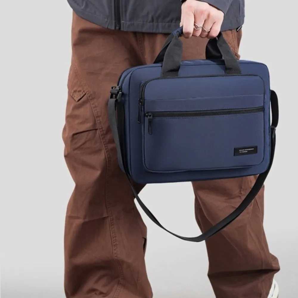 Waterproof Oxford Briefcase Zipper Closure Largecapacity Business Briefcase Multiple Compartments Square Travel Bag Office W251022