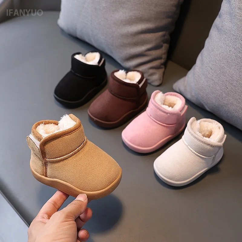 28Years Baby Warm and Velvet Shoes Boys Girls Winter Cotton Boots Thickened Childrens Soft Soled Anti Slip Wholesale 251022