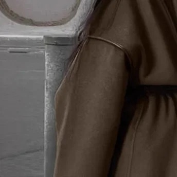 CrossBorder Fashionable WaistBelt Splicing Open Cardigan Loose Pocket Coat MediumLength Womens Jacket VNeck Winter Thickene 251017