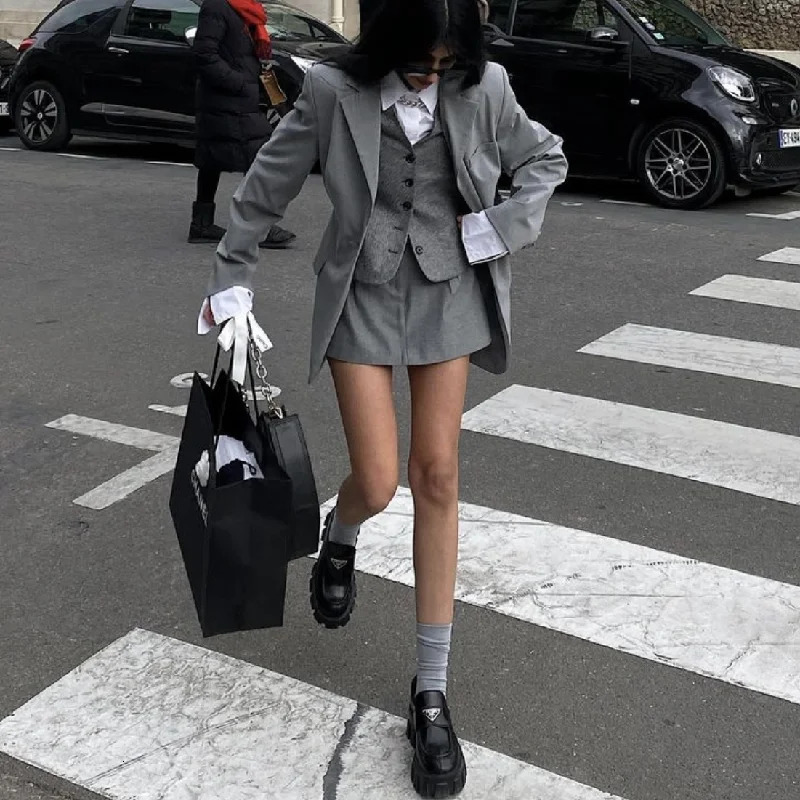 Y2K Low Waist Mini Skirt With short lining Sexy Aline Package Hips Mini Short Skater Party Femme Gray Black 251022